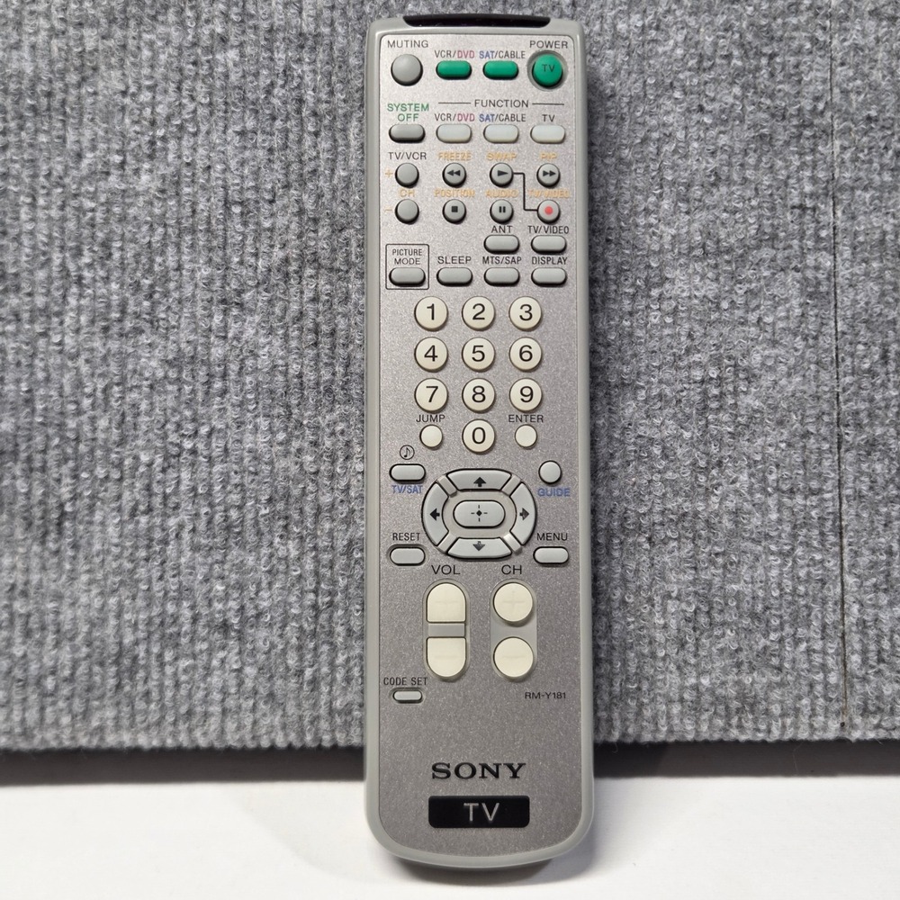 Sony RM-Y181 TV Remote Control VCR DVD SAT Cable Multi Function Grey OEM